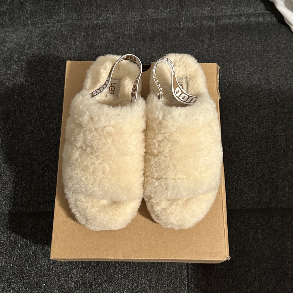 UGG Plush Tan Slippers